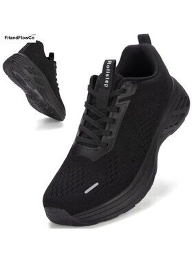 Wide Toe Box Sneakers Arch Support Non-Slip Athletic Walking